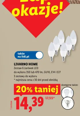 Żarówki LED LIVARNO HOME promocja w Lidl