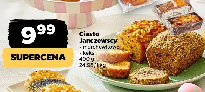 Ciasto Janczewscy marchewkowe, bananowe promocja w Netto