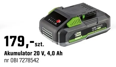 Akumulator 20 V, 4,0 Ah promocja w OBI