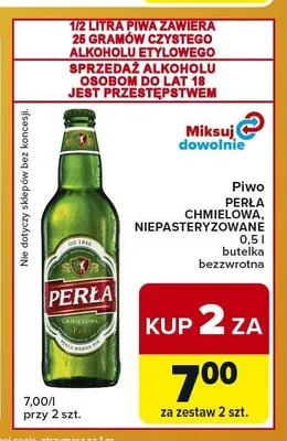 Piwo Perła Chmielowa promocja w Carrefour Express