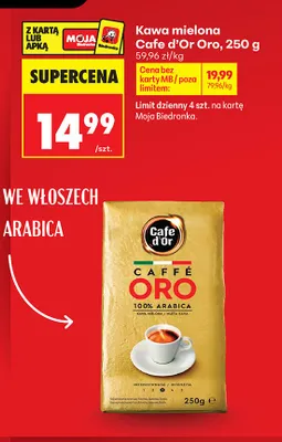 Kawa mielona Cafe d'Or Oro promocja w Biedronka
