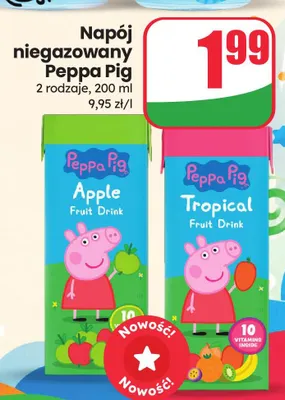 Napój niegazowany Peppa Pig Apple promocja w Dino