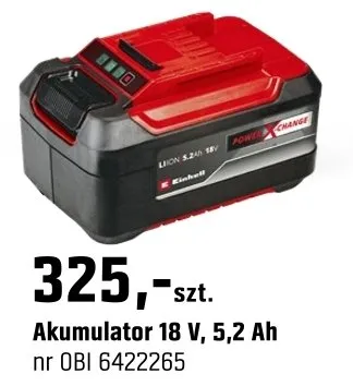 Akumulator 18 V, 5,2 Ah promocja w OBI