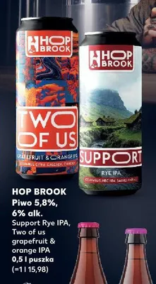 Piwo Hop Brook Two Of Us Grapefruit & Orange IPA promocja w Kaufland