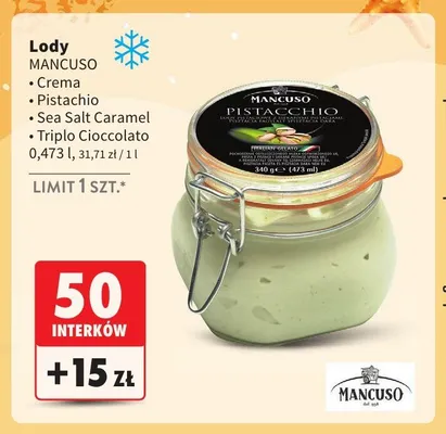 Lody Crema Mancuso promocja w Intermarche