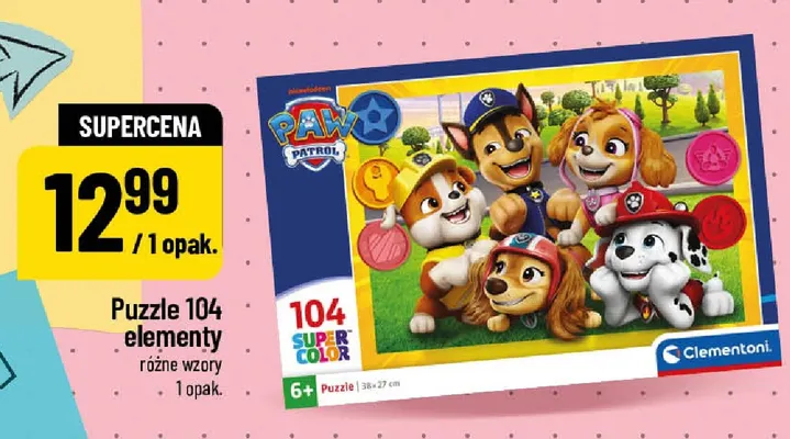 Puzzle 104 elementy Clementoni promocja w POLOmarket