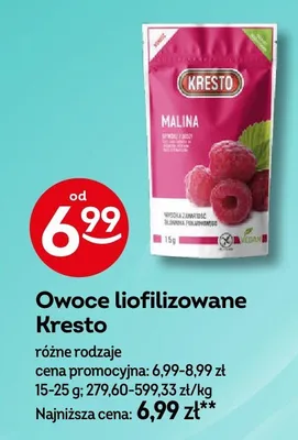 Owoce liofilizowane różne rodzaje promocja w Żabka