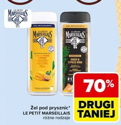 Żel pod prysznic, różne rodzaje DRUGI -70% promocja w Carrefour