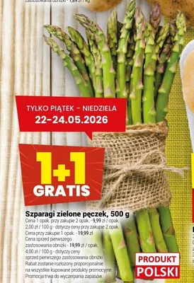 Szparagi zielone pęczek promocja w Twój Market