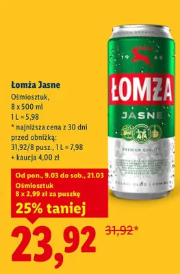Piwo Jasne promocja w Lidl
