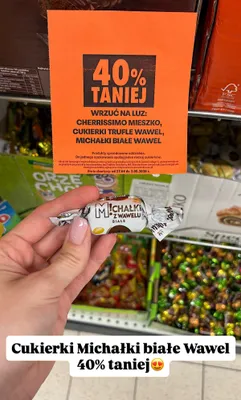 Cukierki na wagę: Michałki Białe -40% promocja w Biedronka