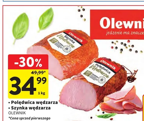 Polędwica wędzarza Olewnik promocja w Intermarche
