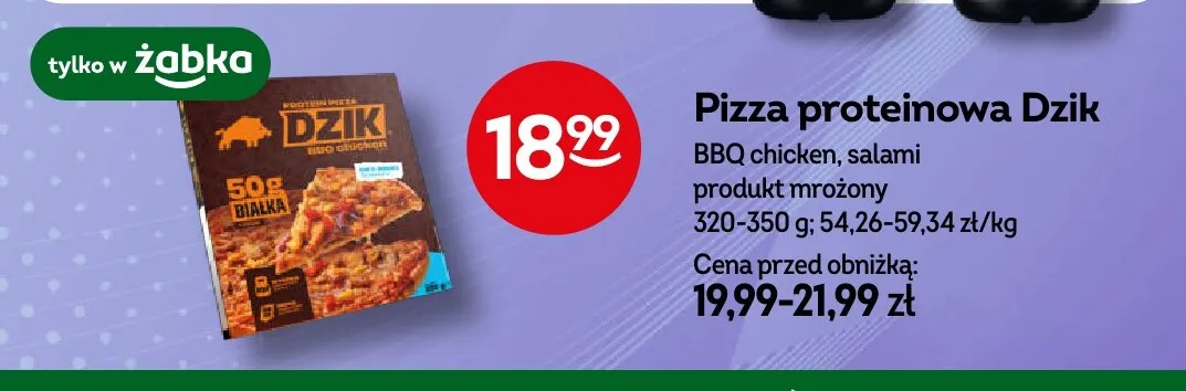 Pizza proteinowa Dzik BBQ chicken promocja w Żabka