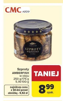 Szproty wędzone w oleju Amberfish promocja w Carrefour