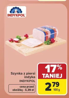 Szynka z piersi indyka Indykpol promocja w Carrefour