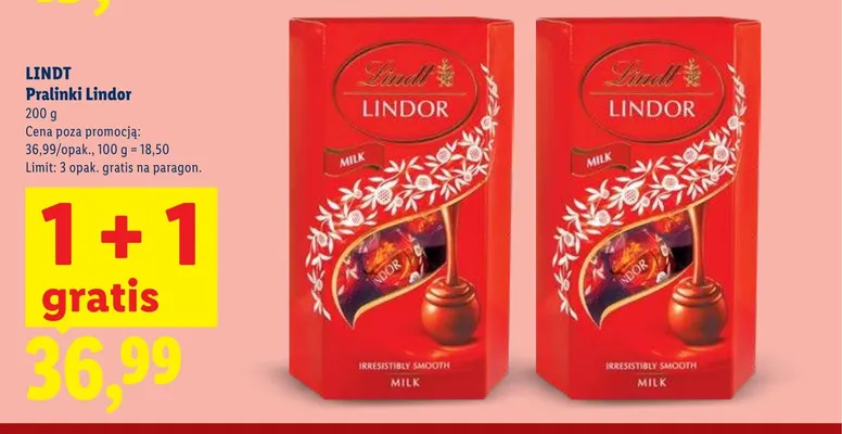 Pralinki Lindor Lindt promocja w Lidl