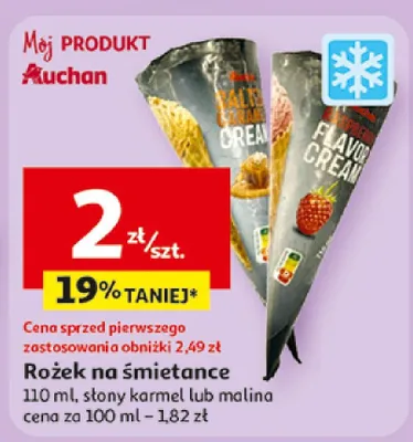 Rożek na śmietance słony karmel Auchan promocja w Auchan