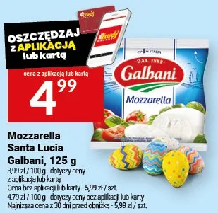 Mozzarella Santa Lucia Galbani promocja w Twój Market