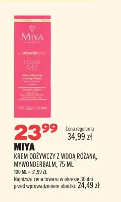 Krem odżywczy z wodą różaną Miya myWONDERBALM promocja w Drogerie Natura