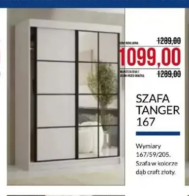 Szafa Tanger 167 promocja w Abra Meble