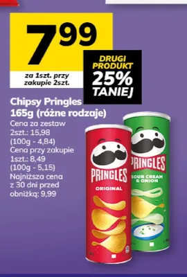 Chipsy Pringles Sour Cream & Onion promocja w Hitpol