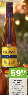 Brandy Metaxa 5* 38% vol. promocja w Twój Market