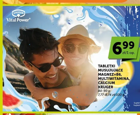 Tabletki musujące Krüger Vital Power Magnez B6 promocja w Euro Sklep