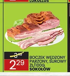 Boczek wędzony surowy Sokołów promocja w Wafelek