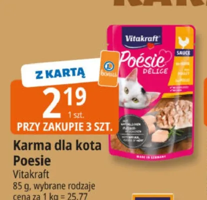 Karma dla kota Poésie Vitakraft promocja w Leclerc