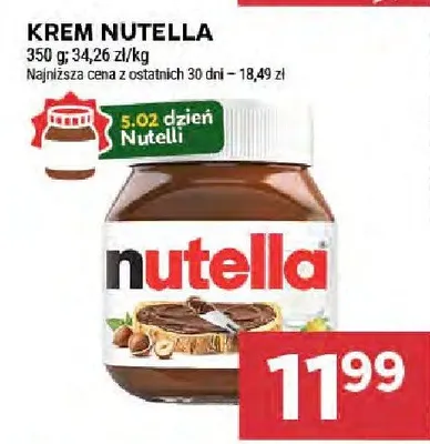 Krem Nutella promocja w Stokrotka