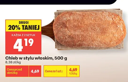 Chleb w stylu włoskim promocja w Biedronka