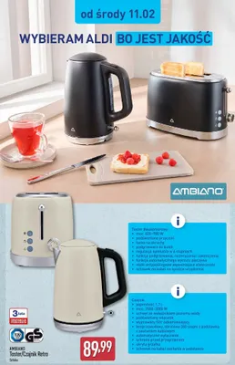 Toster/Czajnik Retro promocja w Aldi