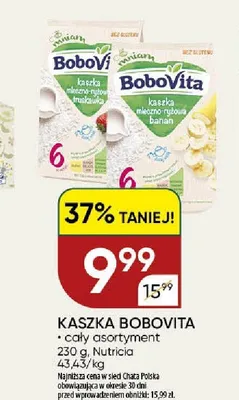 Kaszka mleczno-ryżowa banan BoboVita promocja w Chata Polska