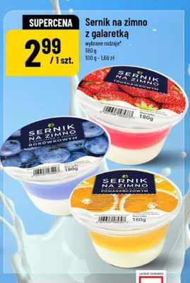 Sernik na zimno z galaretką borówkową Mleczna Polana promocja w POLOmarket