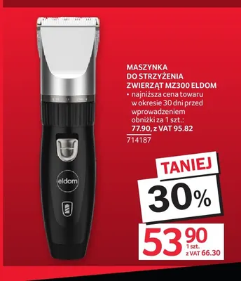 Maszynka do strzyżenia zwierząt MZ300 Eldom promocja w Selgros