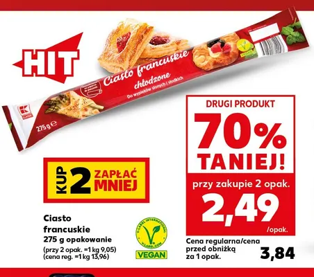 Ciasto francuskie K-Classic promocja w Kaufland