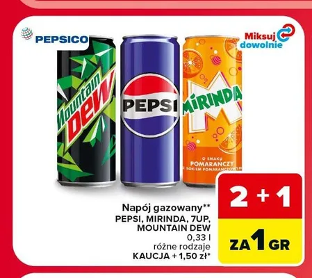 Napój gazowany Mountain Dew promocja w Carrefour