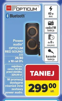 Power audio OPTICUM RED SOUND X11 promocja w Carrefour