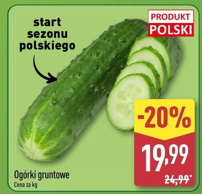 Ogórki gruntowe promocja w Aldi