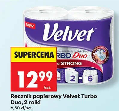 Ręcznik papierowy Velvet Turbo Duo promocja w Biedronka