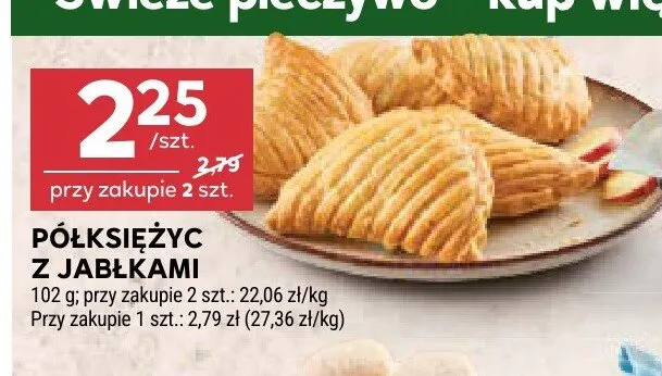 Półksiężyc z jabłkami promocja w Stokrotka