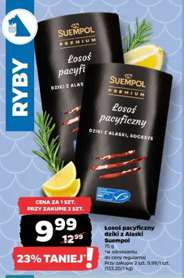 Łosoś pacyficzny dziki z Alaski Suempol promocja w Netto