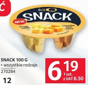 Snack ser 100 g promocja w Selgros
