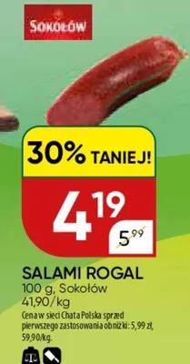 Salami rogal promocja w Chata Polska