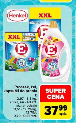 Kapsułki do prania E promocja w Carrefour