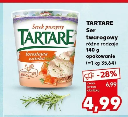Ser twarogowy TARTARE łososiowa zatoka promocja w Kaufland