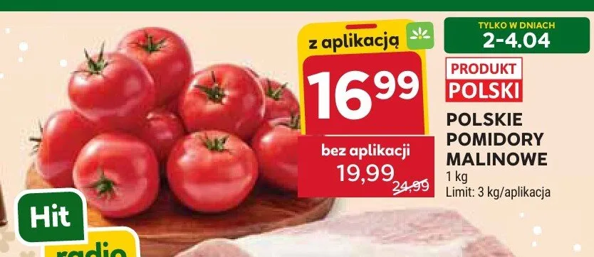 Pomidory malinowe polskie promocja w Stokrotka