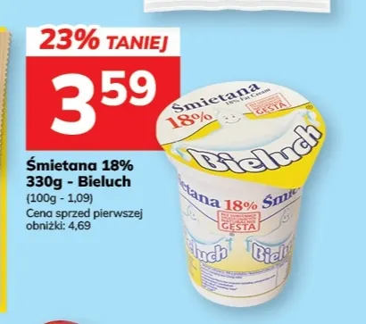 Śmietana Bieluch 18% promocja w Hitpol