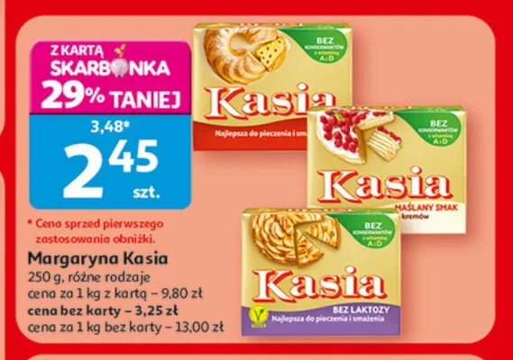 Margaryna Kasia Bez Laktozy promocja w Auchan