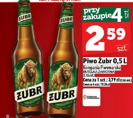 Piwo Żubr promocja w TOPAZ